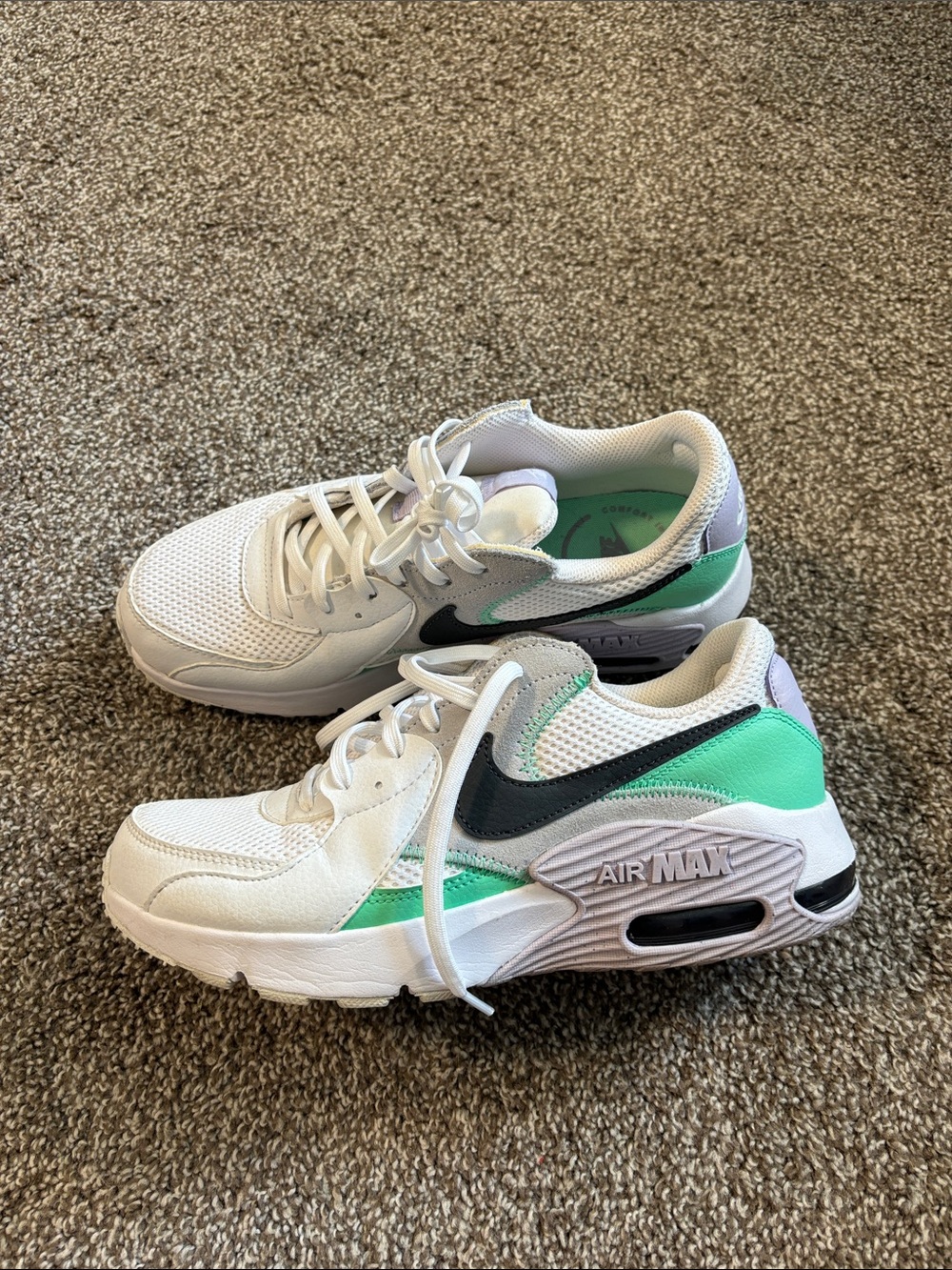 Nike White Mint Green Black Air Max Sneakers